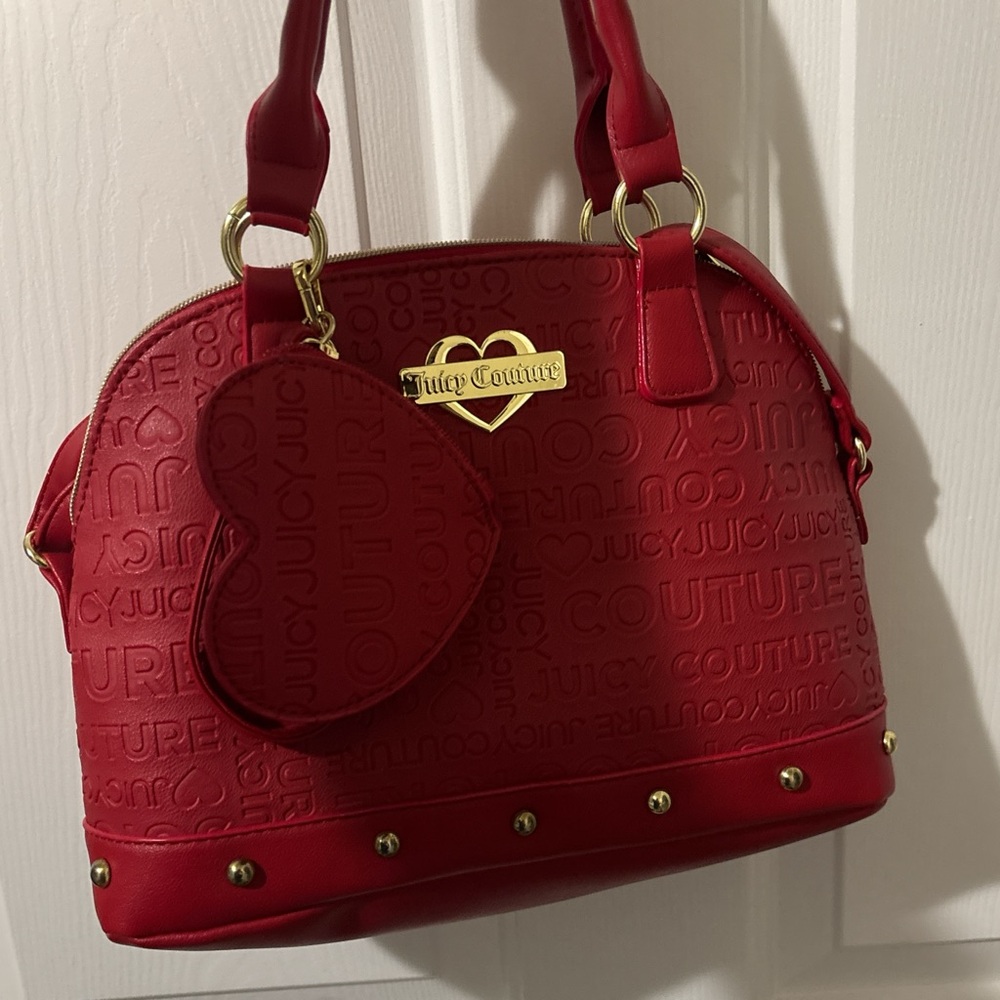 Juicy Couture Red Embossed Satchel